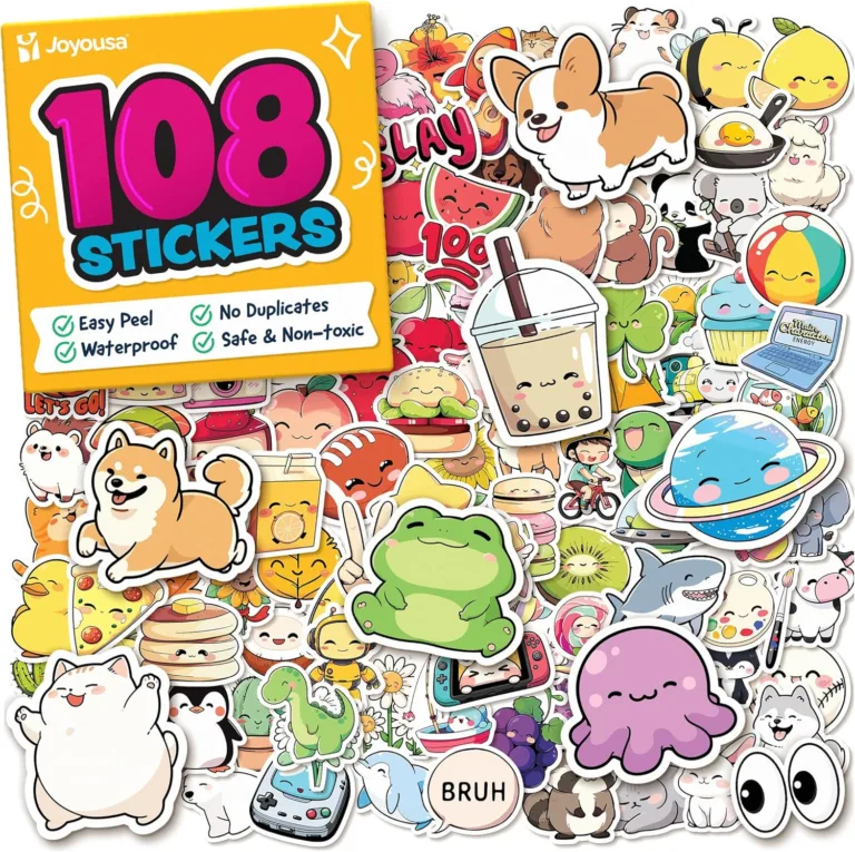 Kawaii Water Bottle Stickers for Kids and Teens