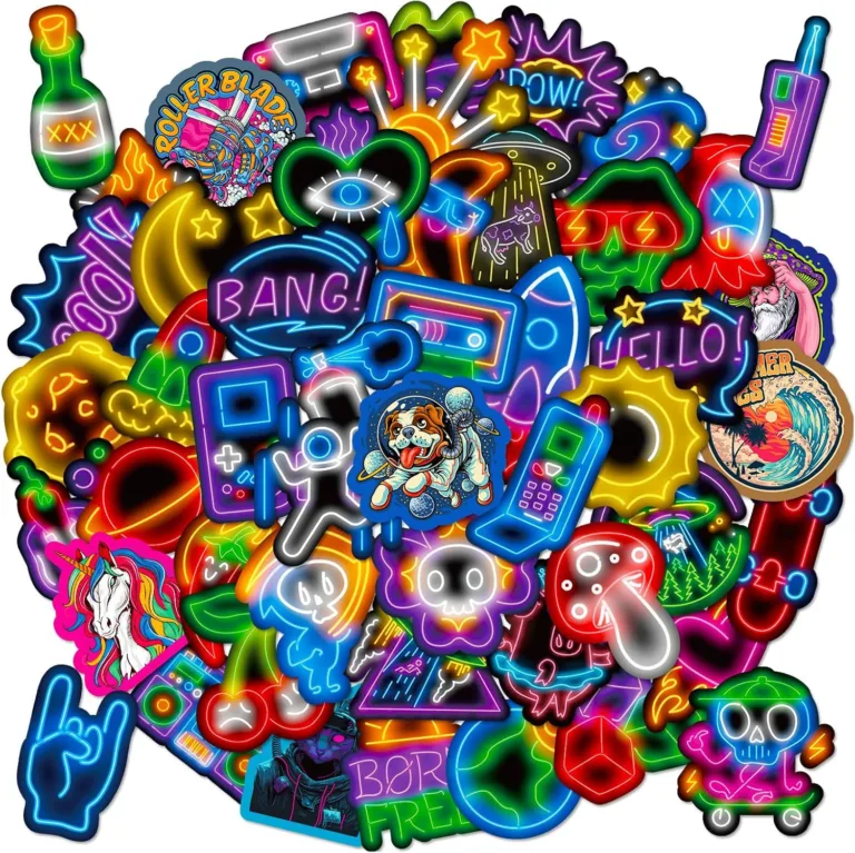Bright and Fun Neon Stickers for All