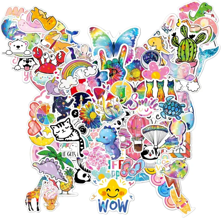 Bright and Fun Y2k Holographic Stickers