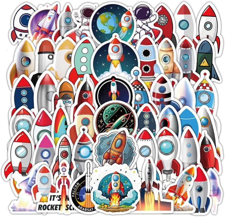 Fun Rocket Stickers for Kids