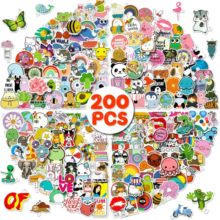 Fun and Colorful Water Bottle Stickers