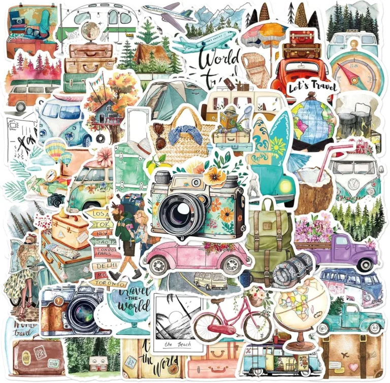 Explore Our 50 Pcs Outdoor Travel Stickers