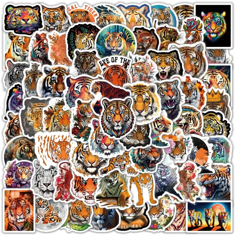 Bright and Fun Tiger Stickers Pack