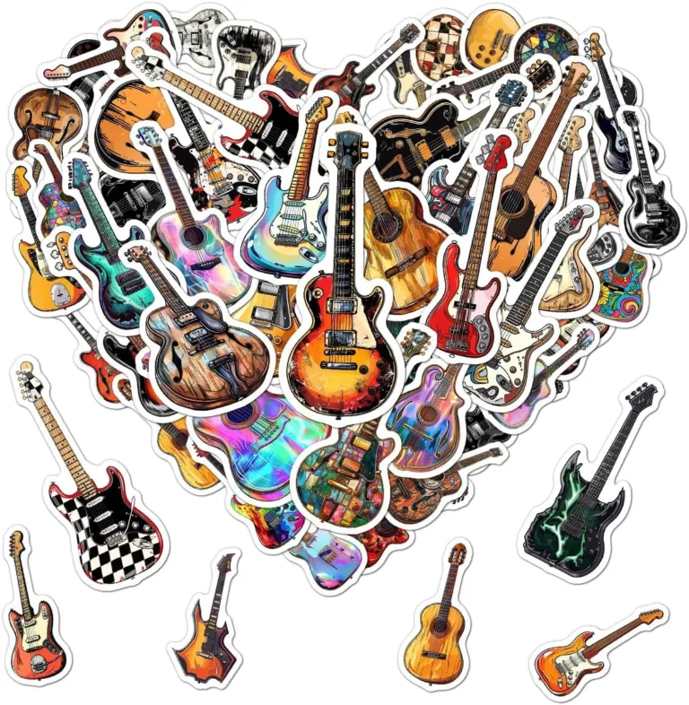 Fun Guitar Music Stickers for All Ages