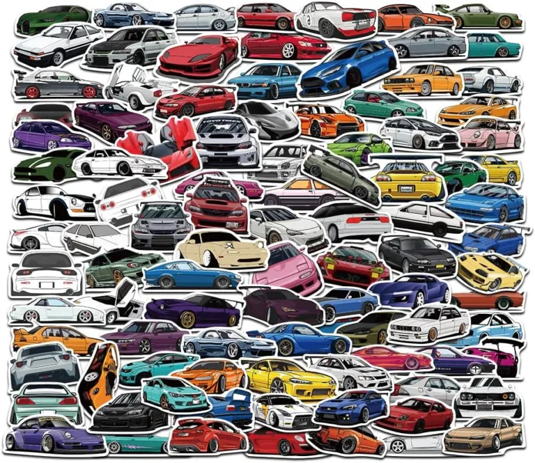 Top JDM Racing Car Stickers for Kids