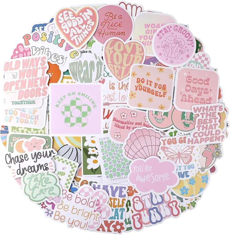 Pink Motivational Stickers: Fun and Inspiring