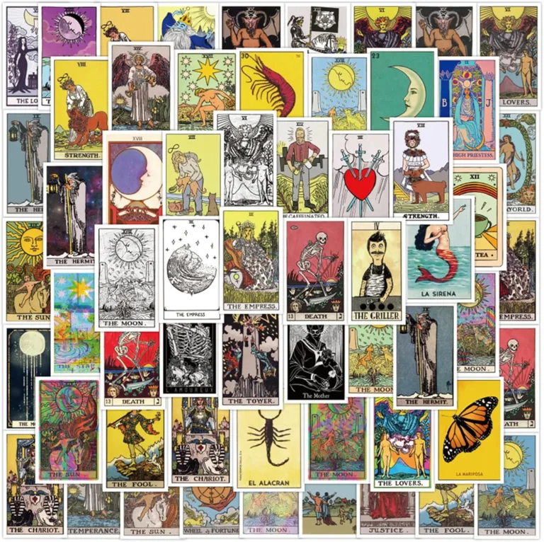 Colorful Tarot Stickers for Everyday Use
