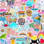 Bright Holographic Beach Stickers for All Ages